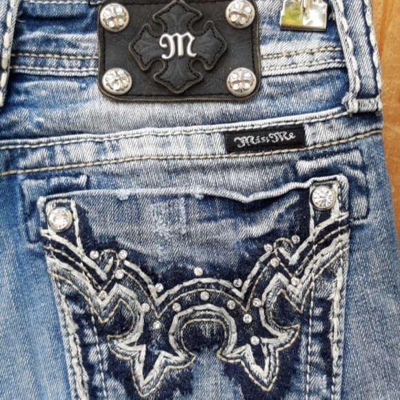 Miss me embellished boot cut jeans lightwash sz 28 - Picture 6 of 8